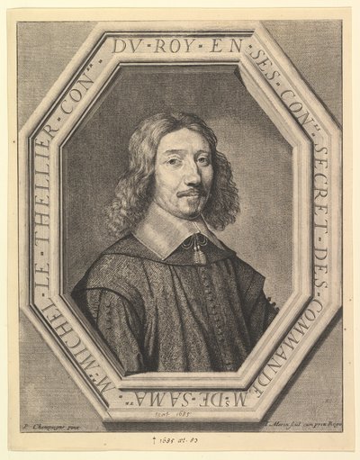 Michel Le Tellier, a király tanácsadója, 1620-50. alkotó: Jean Morin