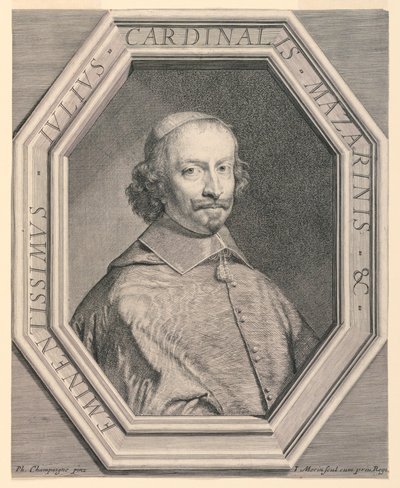 Mazarin bíboros portréja alkotó: Jean Morin