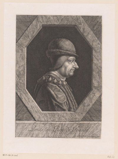 XI. Lajos francia király portréja alkotó: Jean Morin