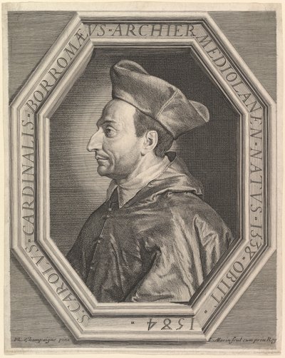 Borromeo Szent Károly bíboros és milánói érsek. alkotó: Jean Morin