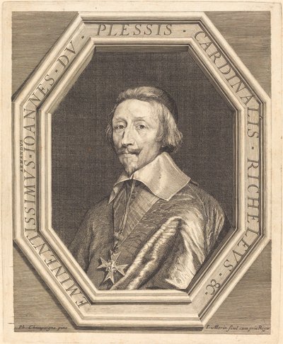 Richelieu bíboros alkotó: Jean Morin after Philippe de Champaigne