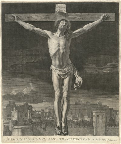Krisztus haldoklik a kereszten alkotó: Jean Morin, after Philippe de Champaigne