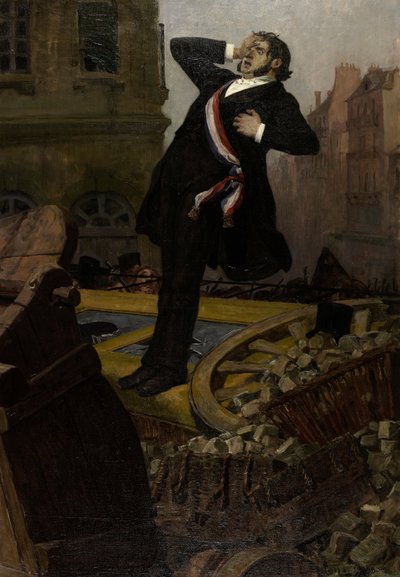 Alphonse Baudin helyettes halála 1851. december 3-án, 1902. alkotó: Jean Paul Laurens