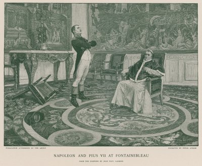 Napóleon és VII. Pius Fontainebleau-ban alkotó: Jean Paul Laurens