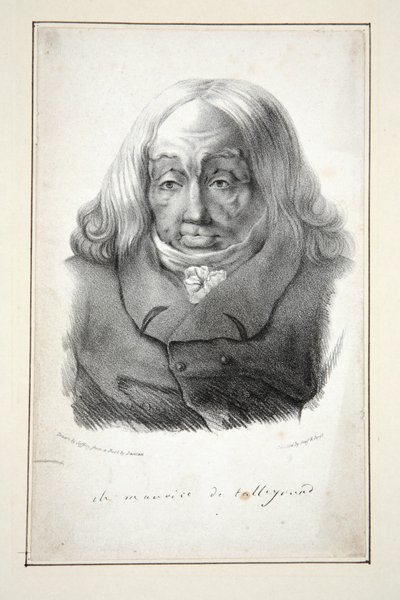 Talleyrand portréja, 79 éves, pub.1835 (metszet) alkotó: Jean Pierre (after) Dantan