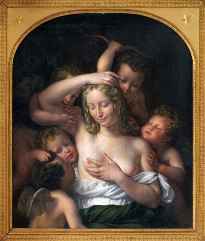 Nimfa és szerelem. Jean Pierre Granger (1779-1840) festménye, olaj, fa, 96,5 x 82 cm alkotó: Jean Pierre Granger