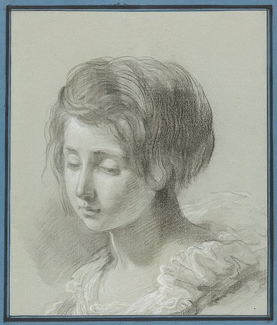 Egy fiatal nő portréja. 1781 körül alkotó: Jean Pierre Saint Ours
