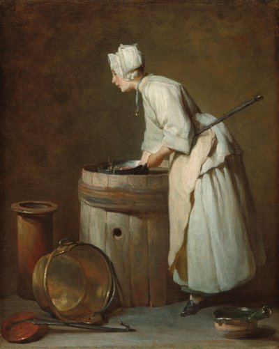 A Sculleria szolgálólány alkotó: Jean Baptiste Simeon Chardin