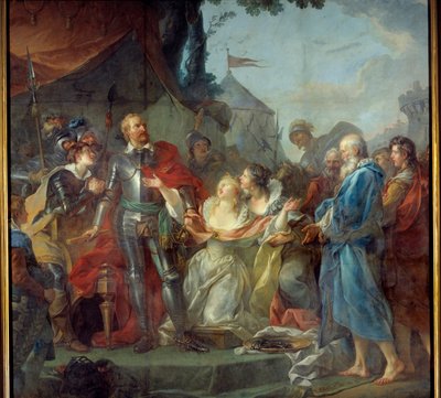 Calais 1347-es ostroma Szent Péter Eustache kegyelete volt, a hat calais-i polgár közül a legismertebb, aki III. Edward angol királyhoz ment, hogy Calais lakóinak kegyelméért esedezzen (1347. augusztus). Jean Simon festménye alkotó: Jean-Simon Berthelemy
