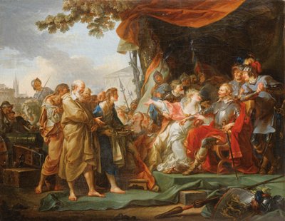 Franciául:  A calais-i polgárőrök alkotó: Jean-Simon Berthelemy