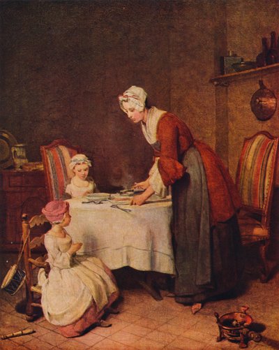 Grace vagy Le Benedicite francia cím, c1740. alkotó: Jean Baptiste Simeon Chardin