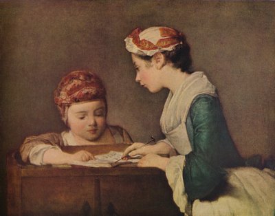 Az ifjú kormányzónő, c1735-1736 alkotó: Jean Baptiste Simeon Chardin