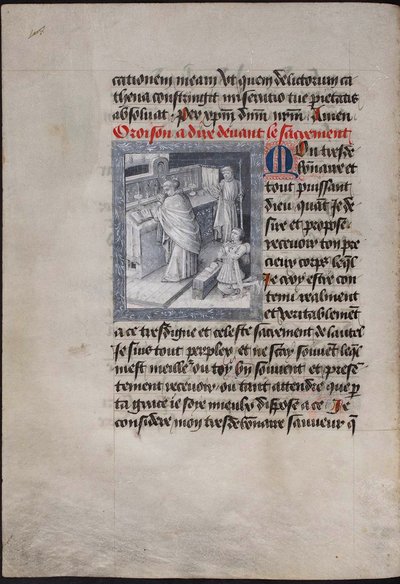 Szentmise Jó Fülöppel. Burgundi Fülöp óráinak könyve, 1455 körül alkotó: Jean Tavernier