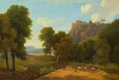 Pásztor a nyájával, c. 1820. alkotó: Jean Victor Bertin