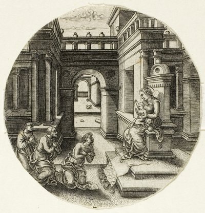 Oltáron ülő Szűz alkotó: Jean de Gourmont