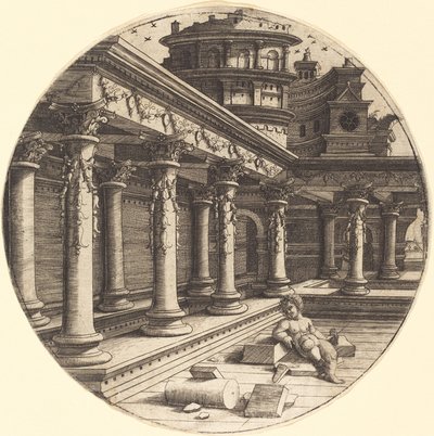 A csecsemő a galériában alkotó: Jean de Gourmont I