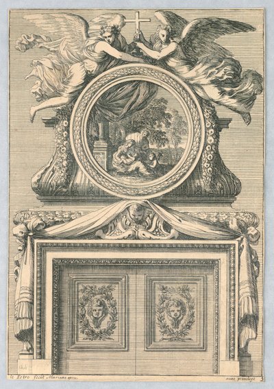 Design for Mantlepiece, a "Cheminées a la Modern"-tól alkotó: Jean le Pautre