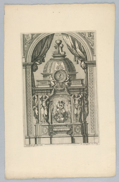 Design for Tabernacle, a "Tabernacles"-től alkotó: Jean le Pautre
