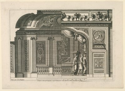Tervezés egy francia fülkéhez, az "Alcoves à le Francoise"-tól alkotó: Jean le Pautre