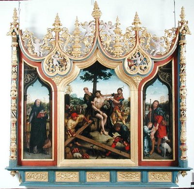 Krisztus triptichonja a hóhérokkal, 1530-32 körül alkotó: Jean the Elder Bellegambe
