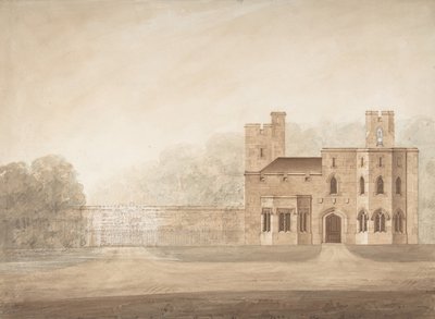 Tervezés a Bishopsgate Lodge számára, Windsor Castle, Berkshire, kb. 1820-30. alkotó: Jeffry Wyatville