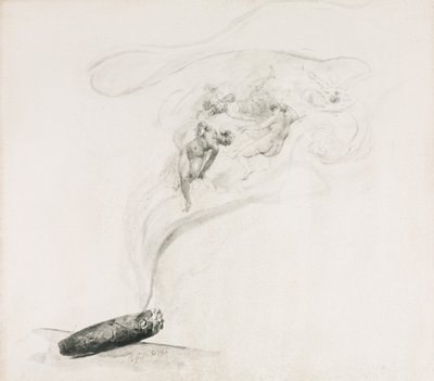 Füstben, 1800-as évek. alkotó: Jehan Georges Vibert