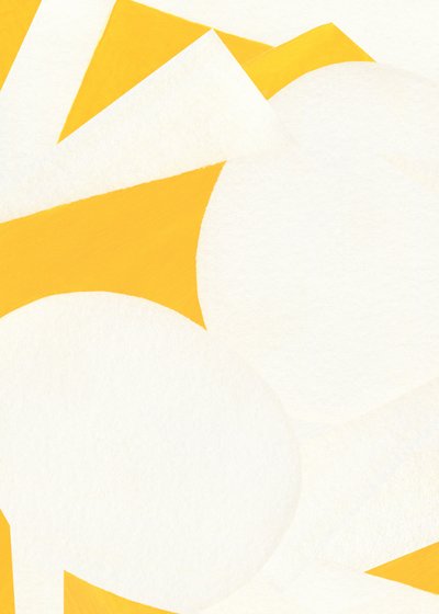 Aranyszínű absztrakt formák alkotó: Jenja Braun
