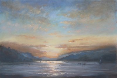 Salcombe Dawn (olaj, vászon) alkotó: Jennifer Wright