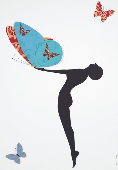 Les Papillons, 2008 (akril, vászon) alkotó: Jenny Barnard