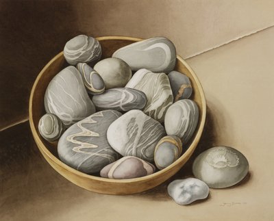 Bowl of Pebbles, 2005 (wc papíron) alkotó: Jenny Barron