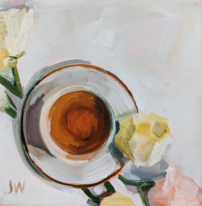 Virágok és tea alkotó: Jenny Westenhofer