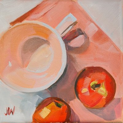 Őszibarackos teáscsésze alkotó: Jenny Westenhofer