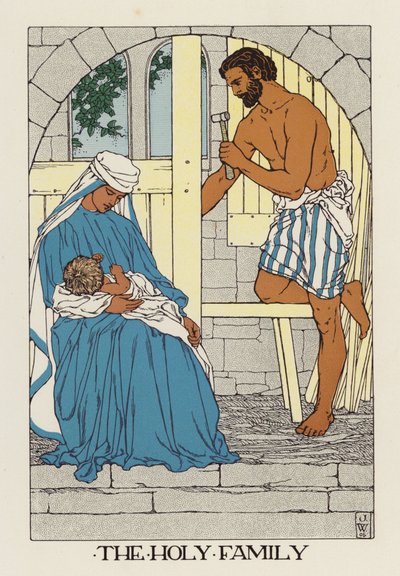 A Szent Család (színes litográfia) alkotó: Jenny Wylie