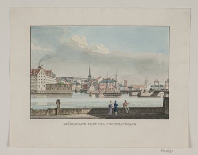 Koppenhága Christianshavnból nézve alkotó: Jens Holm