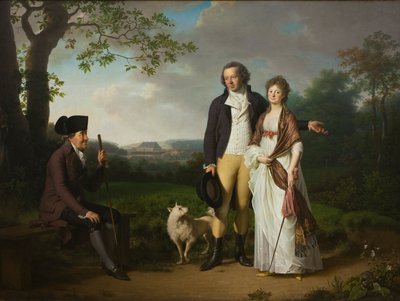 Niels Ryberg fiával, Johan Christiannal és menyével, Engelke-vel, született Falbe, 1797 alkotó: Jens Juel
