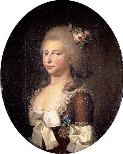 A dán Louise Auguste portréja 1771-1843, 1784. alkotó: Jens Juel
