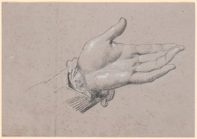 Egy bal kéz tanulmányozása, hatodik Frederik koronahercegként készült teljes alakos portréjában 1786-ból Amalienborgban alkotó: Jens Juel