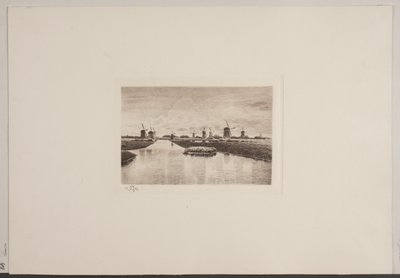 Ved Kinderdijk Hollandiában alkotó: Jensen