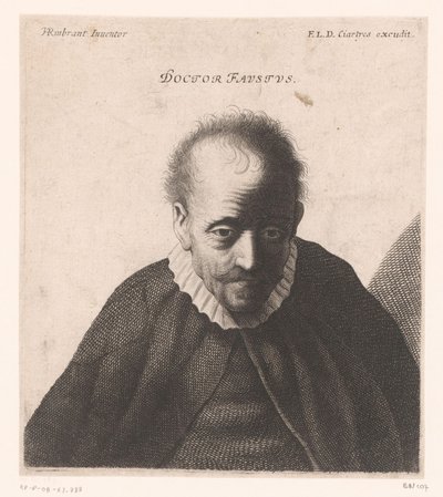 Faustus doktor portréja Doktor Faustus. (cím a tárgyon) Filozófusok és királyok mellszobra (sorozat címe) alkotó: Jerôme David (attributed to)