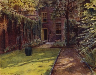 Carlyle ház, kilátás a kertre és a házra (színes litho) alkotó: Jessie MacGregor
