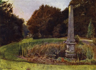 Chiswick-ház, Obeliszk a medencében (színes litó) alkotó: Jessie MacGregor