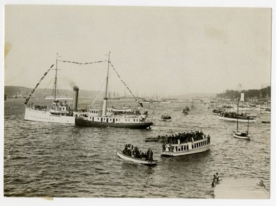 Tengerészeti felvonulás, szeptember 25. Általános kilátás Grant sírjára alkotó: Jessie Tarbox Beals