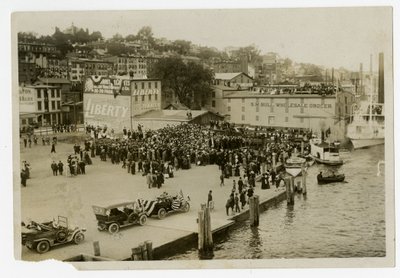Newburgh: recepció a kikötőben alkotó: Jessie Tarbox Beals
