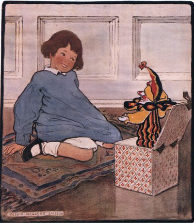 Kisfiú kora óta arra gondolt, milyen móka lenne, ha Jack felbukkanna, és azt kiabálná, hogy "Hello Frank!" (színes litó) alkotó: Jessie Willcox Smith