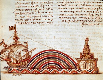 A tengeri horizont tanulmányozása (Miniature alkotó: Jewish School