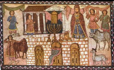 A Tabernákulum és papjai (tempera gipszön) alkotó: Jewish School