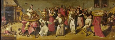 Harc a karnevál és a nagyböjt között alkotó: Jheronimus Bosch (manner of)