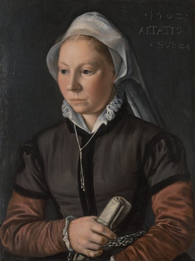 Fiatal nő portréja, 1562. alkotó: Joachim Beuckelaer