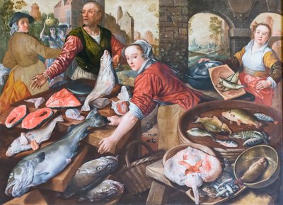 Piactér, Joachim Beuckelaer (olaj, vászon) alkotó: Joachim Beuckelaer