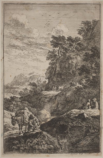 Tájak Salvator Rosa módjára alkotó: Joachim Franz Beich